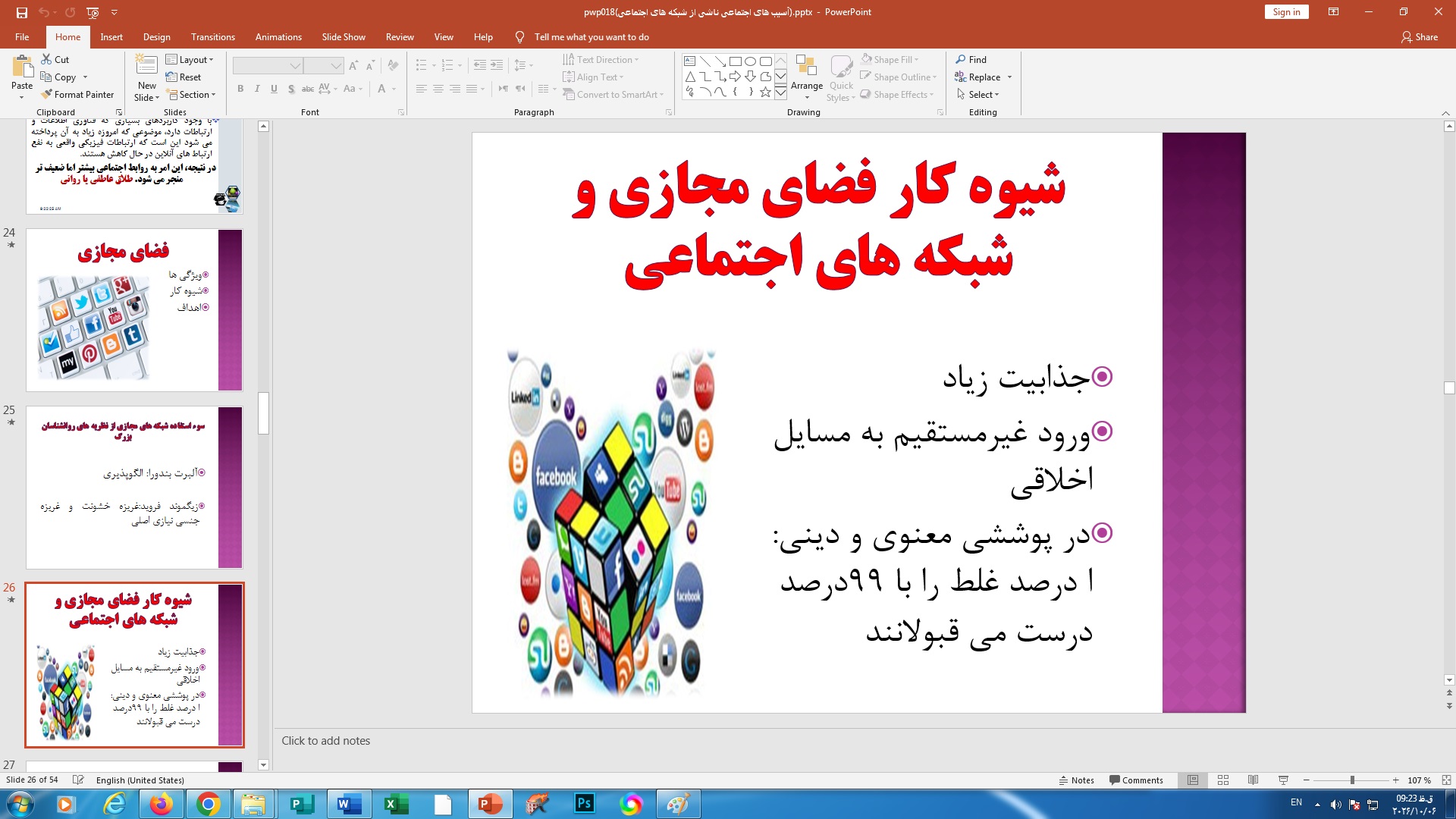 پاورپوینت آسيب هاي اجتماعي با تاکید بر شبکه های اجتماعی - Image 2