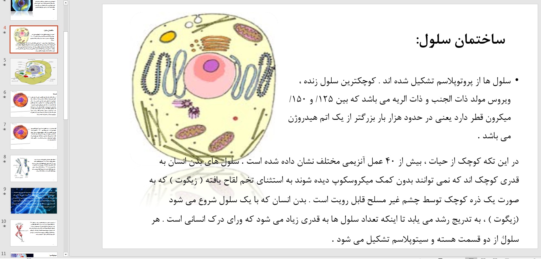 پاورپوینت فیزیولوژی سلول